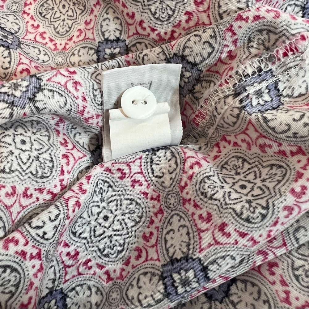 Foxcroft 3/4 Sleeve Wrinkle Free Button Down Shirt- Size 22W Geometric Pattern - Picture 7 of 9